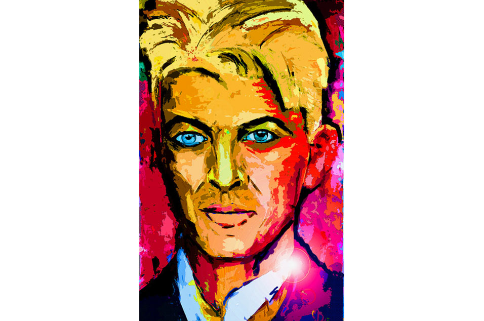 David-bowie-160x100-Duck-auf-gebürstetem-Aluminium