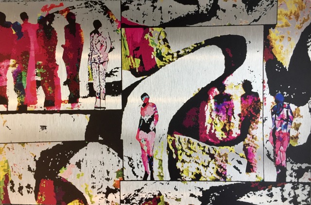 Gemeinsam. Einsam . Serie 4 Bilder.Druck auf gebürstetem Aluminium